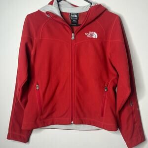 North Face Red Windwall Women’s Full Zip Jacket XS
